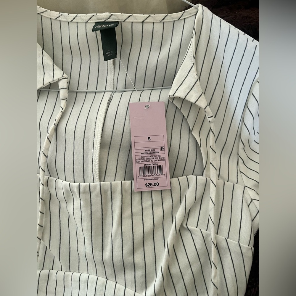 Wild Fable White Striped Mini Dress - Picture 5 of 8
